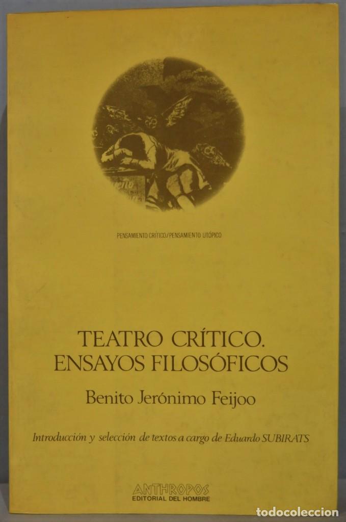 Libros de segunda mano: TEATRO CR&Iacute;TICO. ENSAYOS FILOS&Oacute;FICOS. FEIJOO - Foto 1