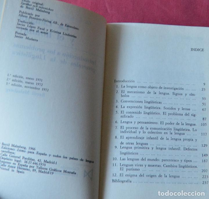 Libros de segunda mano: LA LENGUA Y EL HOMBRE - BERTIL MALMBERG - PROBLEMAS GENERALES LING&Uuml;&Iacute;STICA - Foto 4