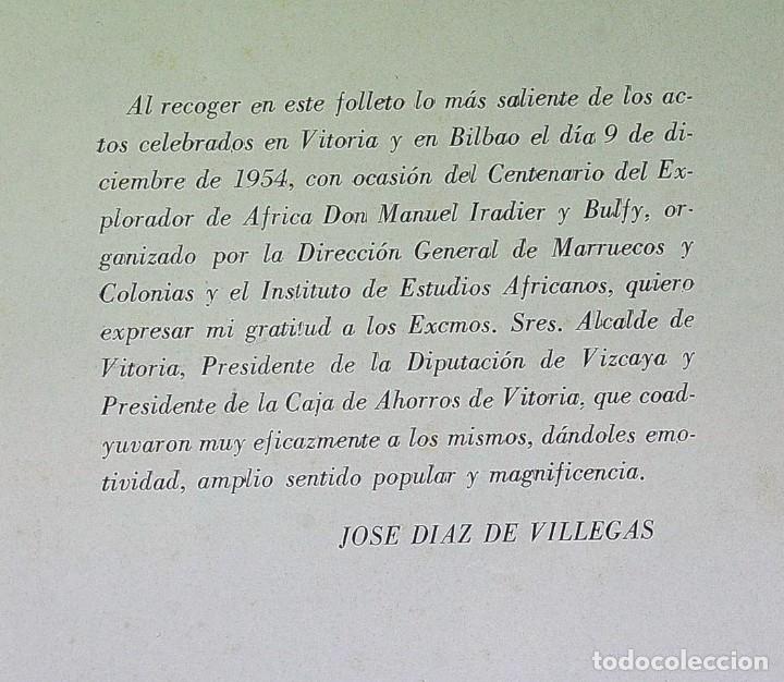 Libros de segunda mano: Iradier. Conmemoraci&oacute;n de su primer centenario. CSIC - Foto 4