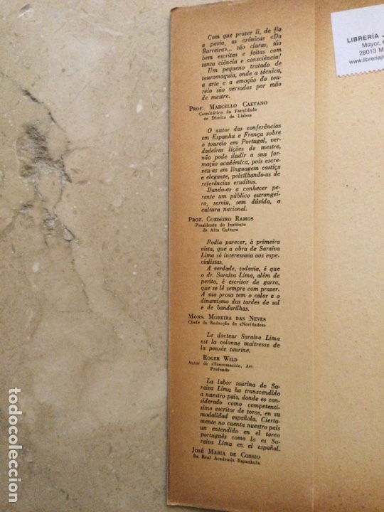 Libros de segunda mano: TEMAS DE TOIROS. Saraiva Lima - Foto 2