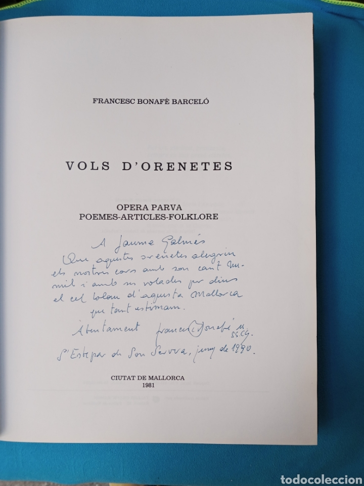 Libros de segunda mano: Vols Dorenetes - Francesc Bonaf&egrave; Barcel&oacute; - Foto 1