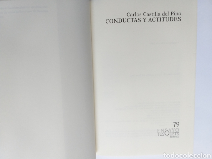 Libros de segunda mano: Conductas y actitudes Carlos Castilla del Pino - Foto 6