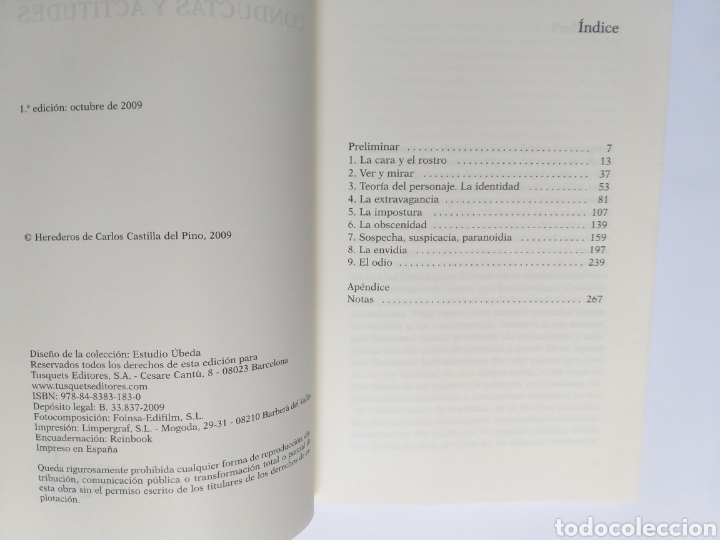 Libros de segunda mano: Conductas y actitudes Carlos Castilla del Pino - Foto 7