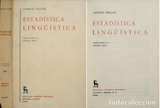 Libros de segunda mano: MULLER, Charles. Estad&iacute;stica Ling&uuml;&iacute;stica. 1973. - Foto 1