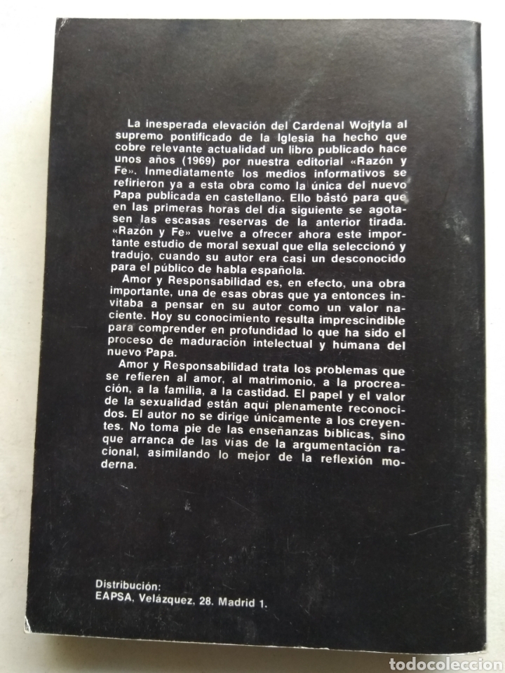Libros de segunda mano: AMOR Y RESPONSABILIDAD/KAROL WOJTYLA - Foto 3