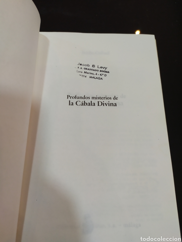 Libros de segunda mano: Profundos misterios de la C&aacute;bala Divina. Jacobo Gaffarel - Foto 4