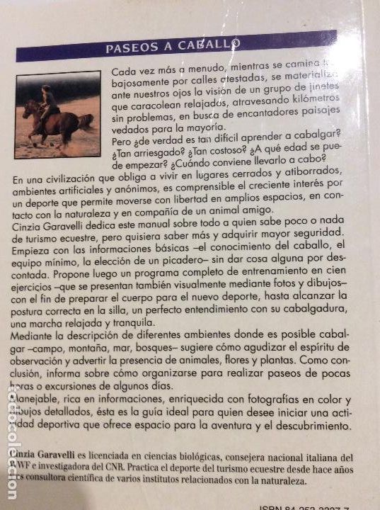 Libros de segunda mano: PASEOS A CABALLO CINZIA GARAVELLI - Foto 2