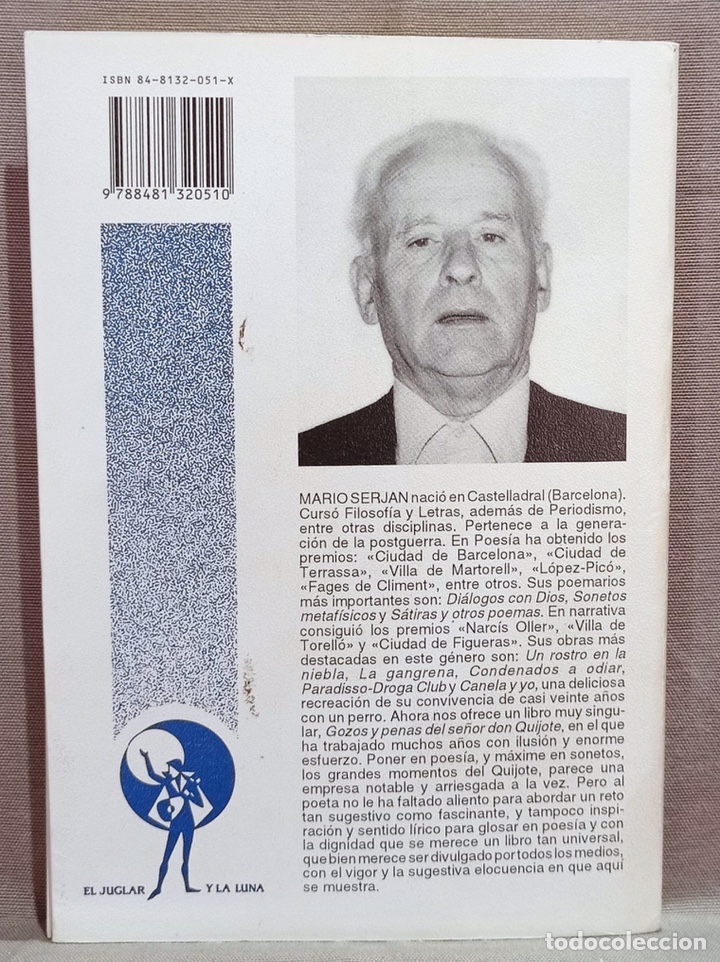 Libros de segunda mano: Gozos y penas del se&ntilde;or Don Quijote. Mario Serjan. - Foto 2