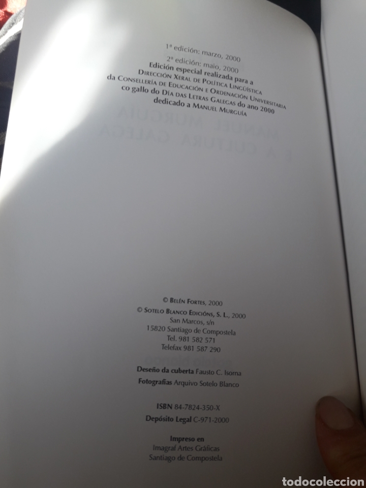 Libros de segunda mano: Manuel Murguia e a cultura galega - Foto 3