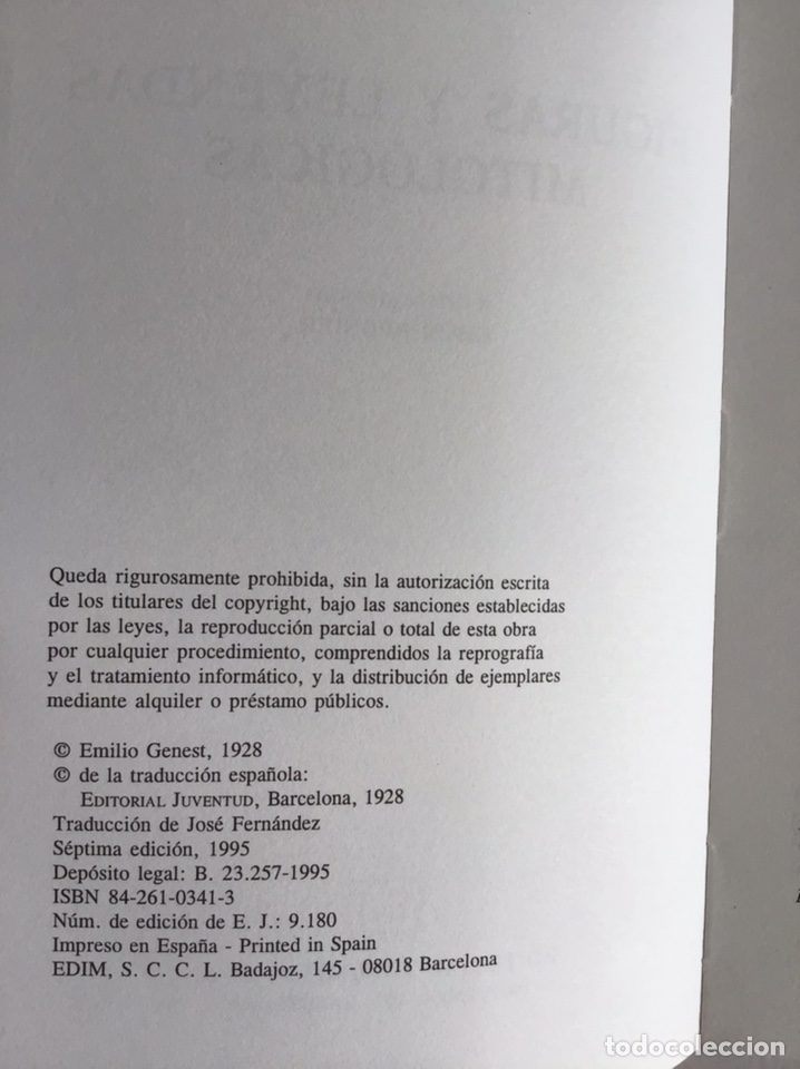 Libros de segunda mano: FIGURAS Y LEYENDAS MITOL&Oacute;GICAS / EMILIO GENEST / EDITORIAL JUVENTUD - Foto 4