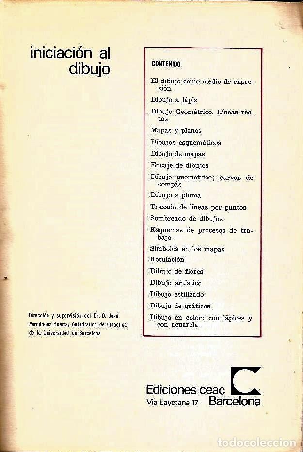 Libros de segunda mano: LIBRO, &rdquo;INICIACION AL DIBUJO&rdquo;, EDITORIAL CEAC 1973 - Foto 2