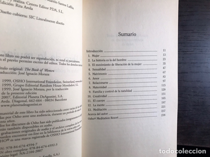 Libros de segunda mano: El libro de la mujer. Sobre el poder de lo femenino. Osho - Foto 3