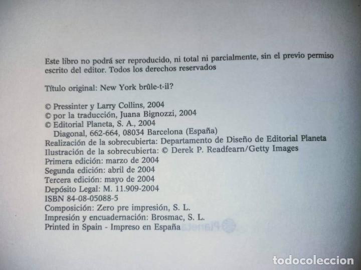 Libros de segunda mano: &iquest;Arde Nueva York?. Dominique Lapierre y Larry Collins - Foto 2