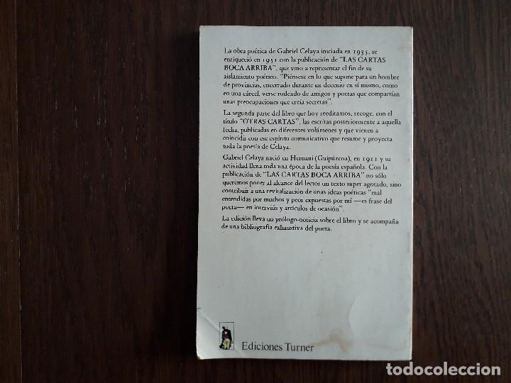 Libros de segunda mano: libro usado, Las cartas boca arriba, Gabriel Celaya. ediciones turner. - Foto 2