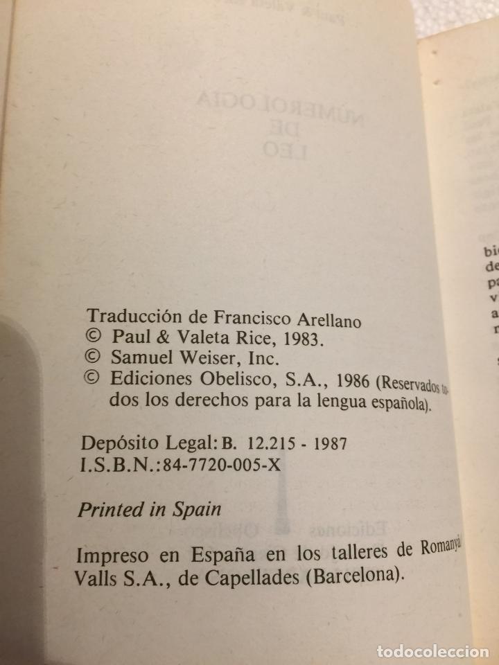 Libros de segunda mano: Numerolog&iacute;a de Leo - Paul & Valeta Rice - Foto 2
