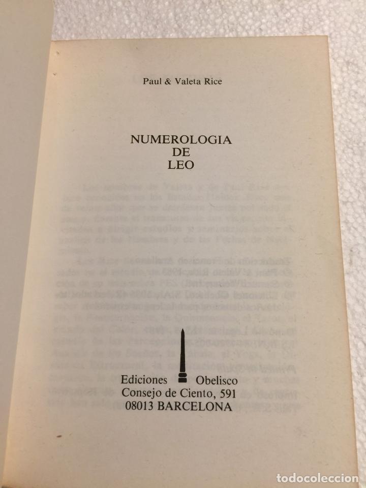 Libros de segunda mano: Numerolog&iacute;a de Leo - Paul & Valeta Rice - Foto 3