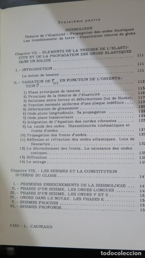 Libros de segunda mano: INTRODUCTION A LA PHYSIQUE DU GLOBE. CAGNIARD - Foto 4