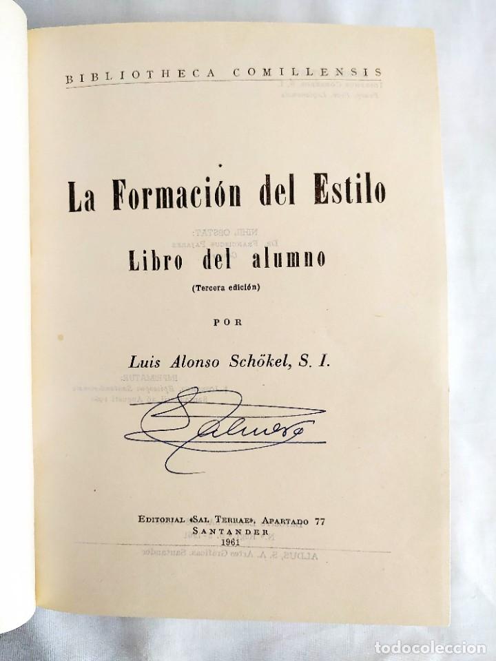 Libros de segunda mano: 1961 - LUIS ALONSO SCH&Ouml;KEL: LA FORMACI&Oacute;N DEL ESTILO - Foto 1