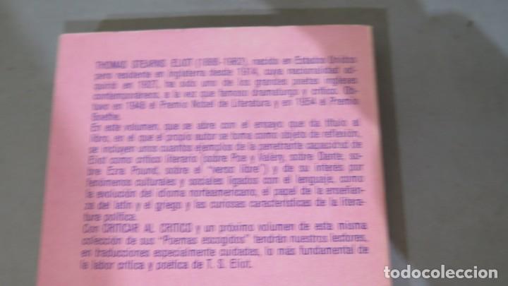 Libros de segunda mano: CRITICAR AL CRITICO. ELIOT - Foto 2