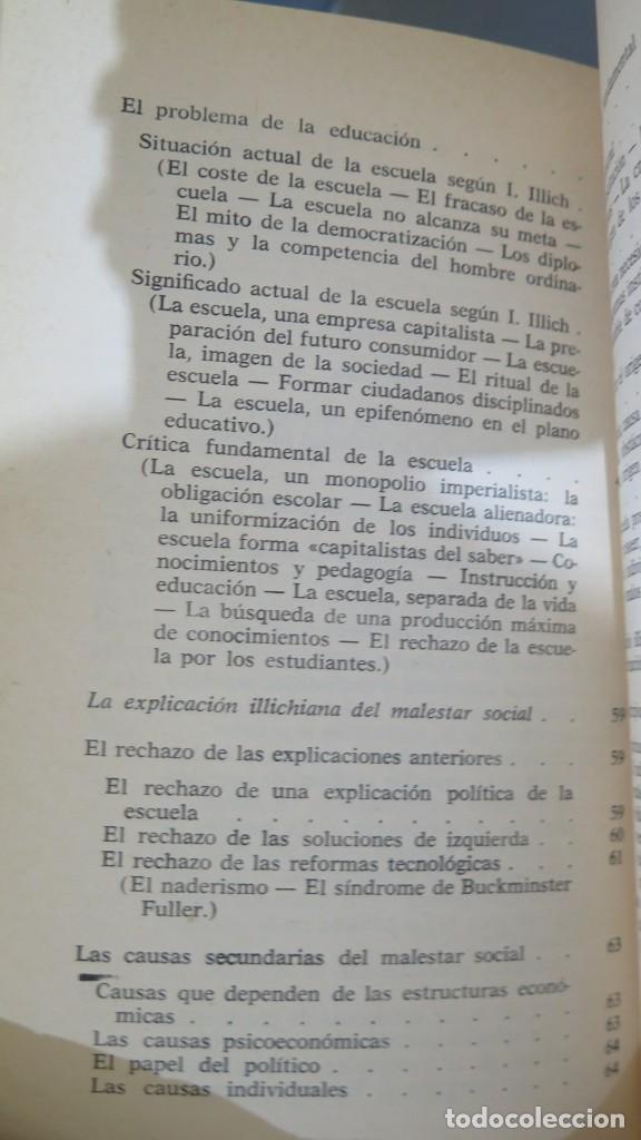 Libros de segunda mano: IVAN ILLICH O LA ESCUELA SIN SOCIEDAD - Foto 3