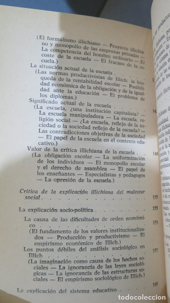 Libros de segunda mano: IVAN ILLICH O LA ESCUELA SIN SOCIEDAD - Foto 7