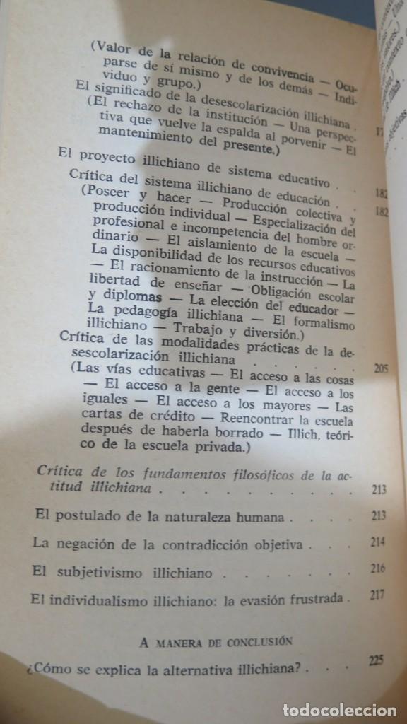 Libros de segunda mano: IVAN ILLICH O LA ESCUELA SIN SOCIEDAD - Foto 9