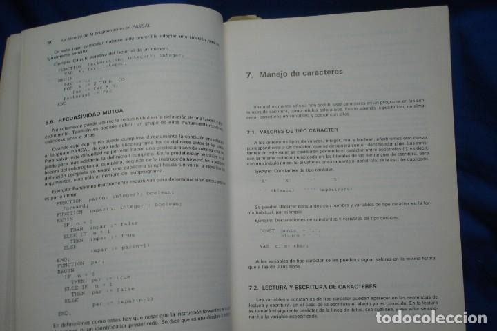 Libros de segunda mano: LA T&Eacute;CNICA DE LA PROGRAMACI&Oacute;N EN PASCAL - ED. DIAZ DE SANTOS 1&ordf; ED. 1986 - Foto 3