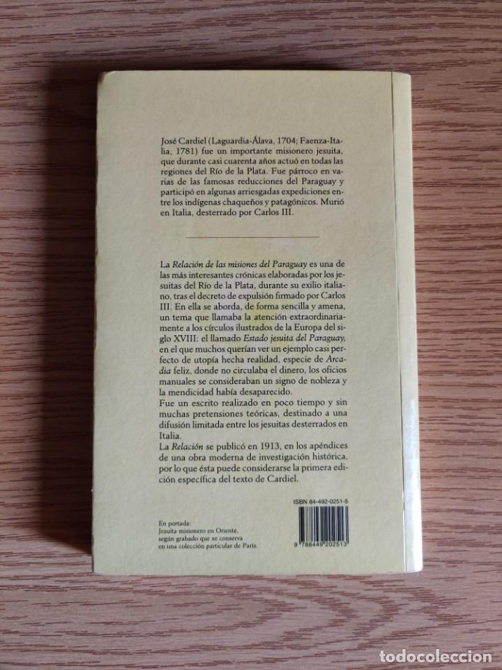 Libros de segunda mano: Las misiones del Paraguay - Jos&eacute; Cardiel - Foto 2