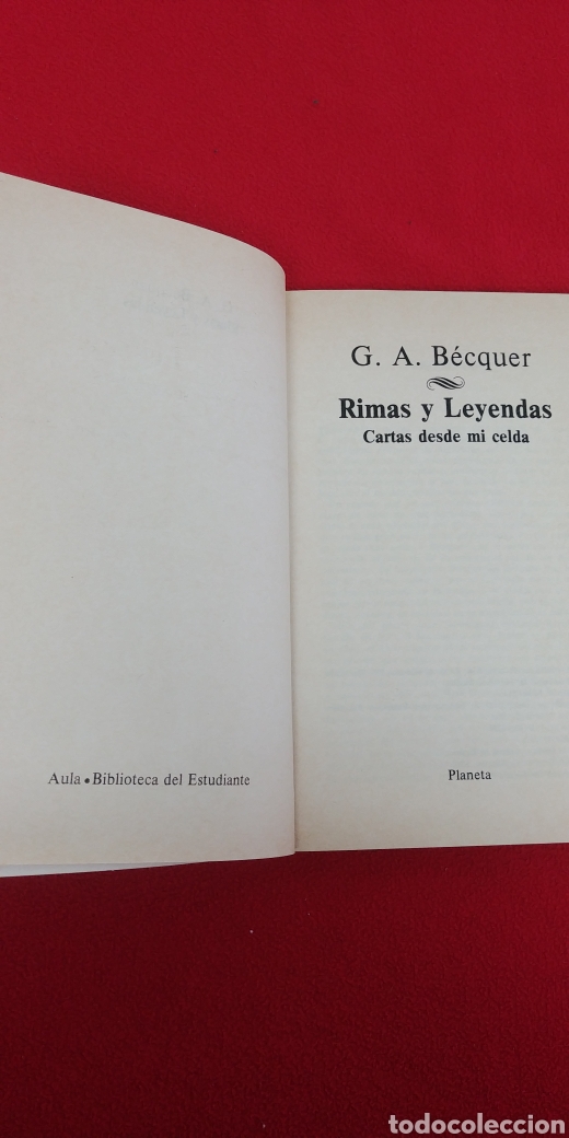 Libros de segunda mano: Rimas y leyendas. Becquer. Biblioteca del Estudiante. Planeta - Foto 2