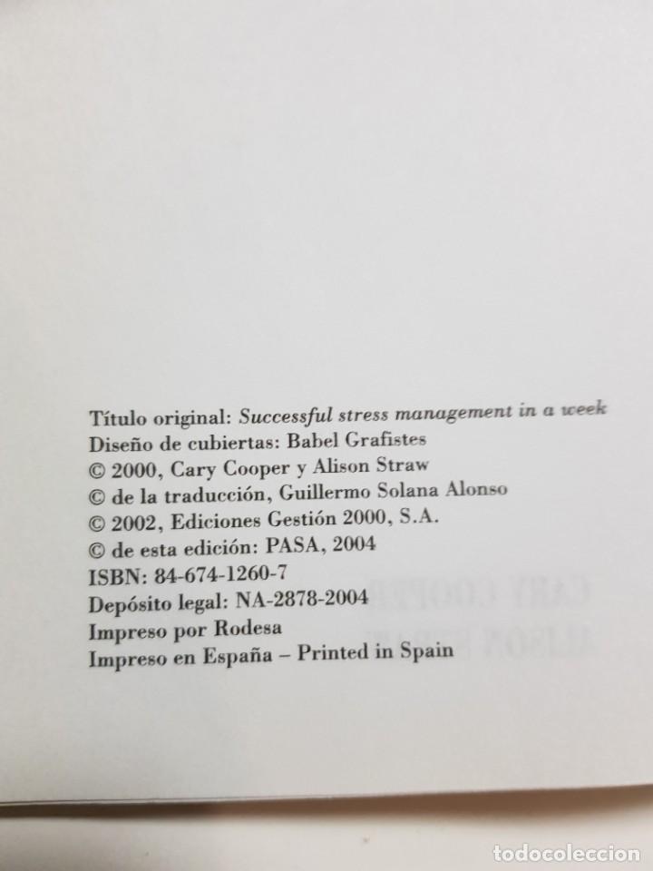 Libros de segunda mano: COMO CONTROLAR EFICAZMENTE EL ESTRES. CARY COOPER - ALISON STRAW. 2000 - Foto 4