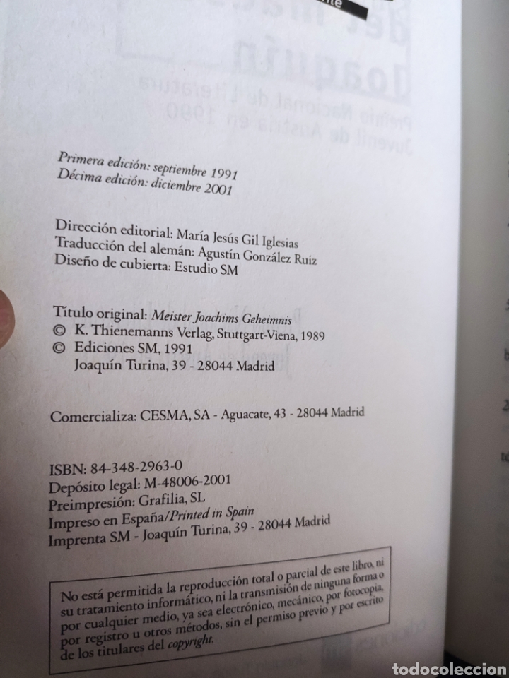 Libros de segunda mano: El Enigma del Maestro Joaqu&iacute;n. Sigrid Heuck - Foto 3