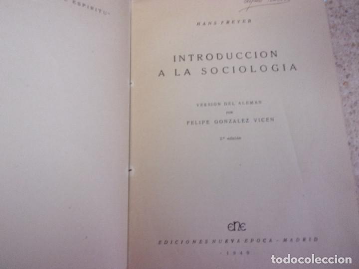 Libros de segunda mano: INTRODUCCI&Oacute;N A LA SOCIOLOG&Iacute;A. - Foto 3