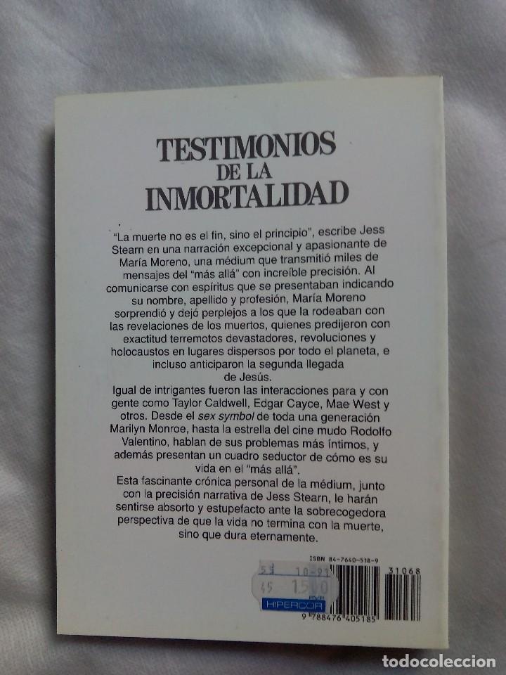 Libros de segunda mano: TESTIMONIOS DE LA INMORTALIDAD / JESS STEARN - Foto 2