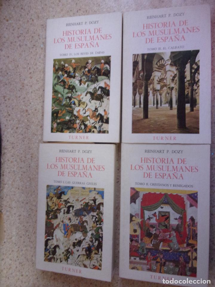 Libros de segunda mano: HISTORIA DE LOS MUSULMANES DE ESPA&Ntilde;A TOMO 1,2,3,4.