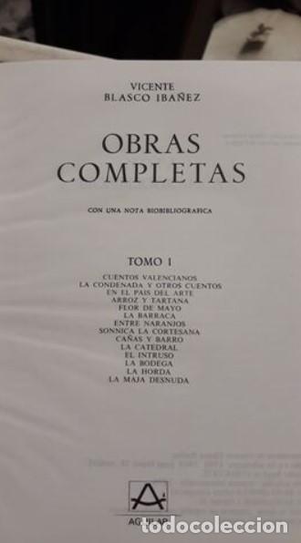 Libros de segunda mano: OBRAS COMPLETAS. VICENTE BLASCO IBA&Ntilde;EZ. - Foto 2