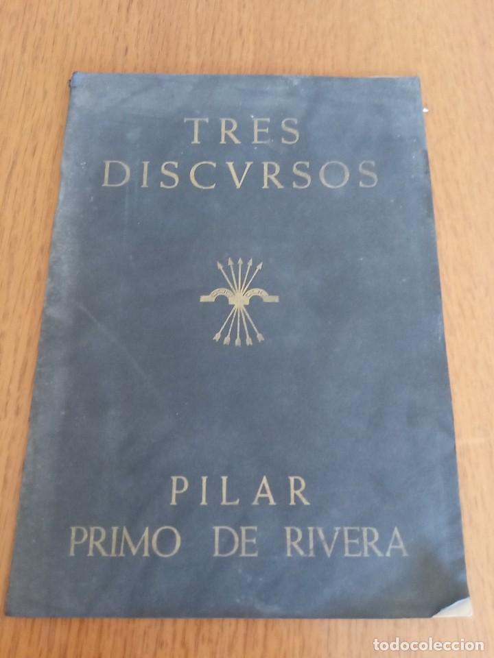 Libros de segunda mano: Tres discursos. Pilar Primo de Rivera. - Foto 1