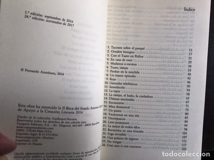 Libros de segunda mano: Patria. Fernando Aramburu. Como nuevo - Foto 3