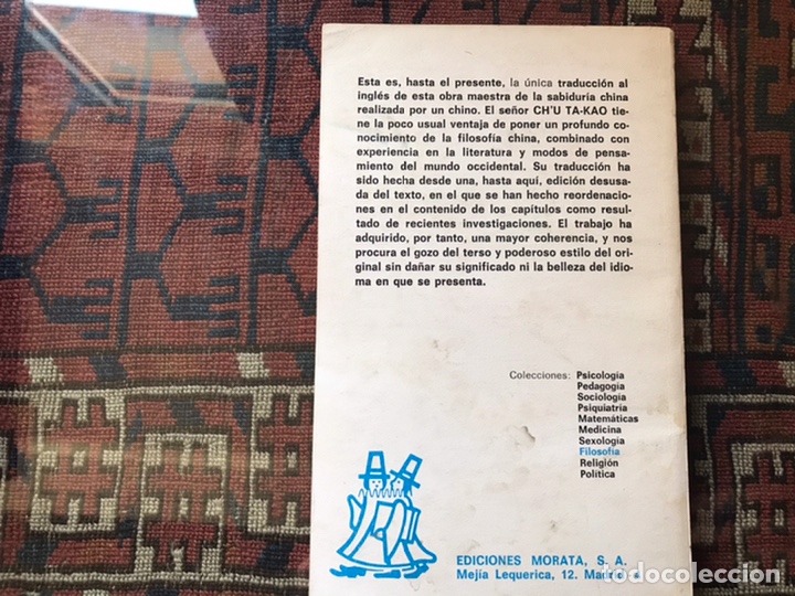 Libros de segunda mano: Lao-Ts&eacute;. Tao Te Ching. El libro del recto camino. Morata - Foto 2