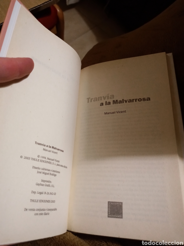 Libros de segunda mano: Tranvia a la Malvarrosa. Por Manuel Vicent. Thule ediciones 2003 - Foto 3