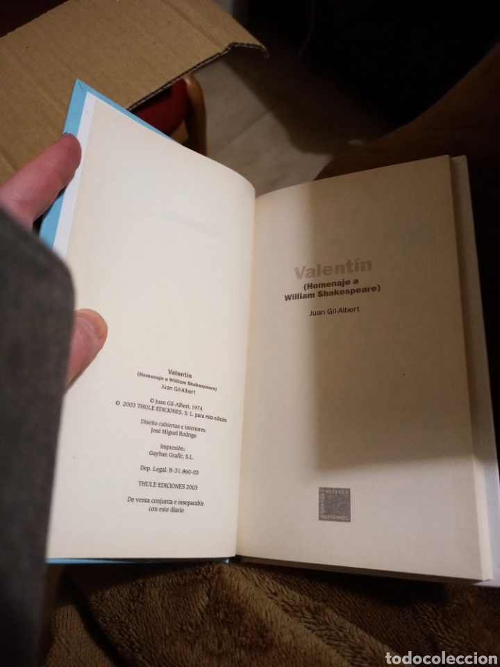 Libros de segunda mano: Valentin. Por Juan Gil Albert. Thule ediciones 2003 - Foto 3