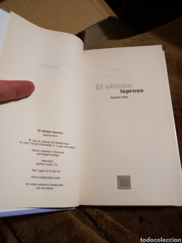 Libros de segunda mano: El obispo leproso. Por Gabriel Mir&oacute;. Thule ediciones 2003 - Foto 3