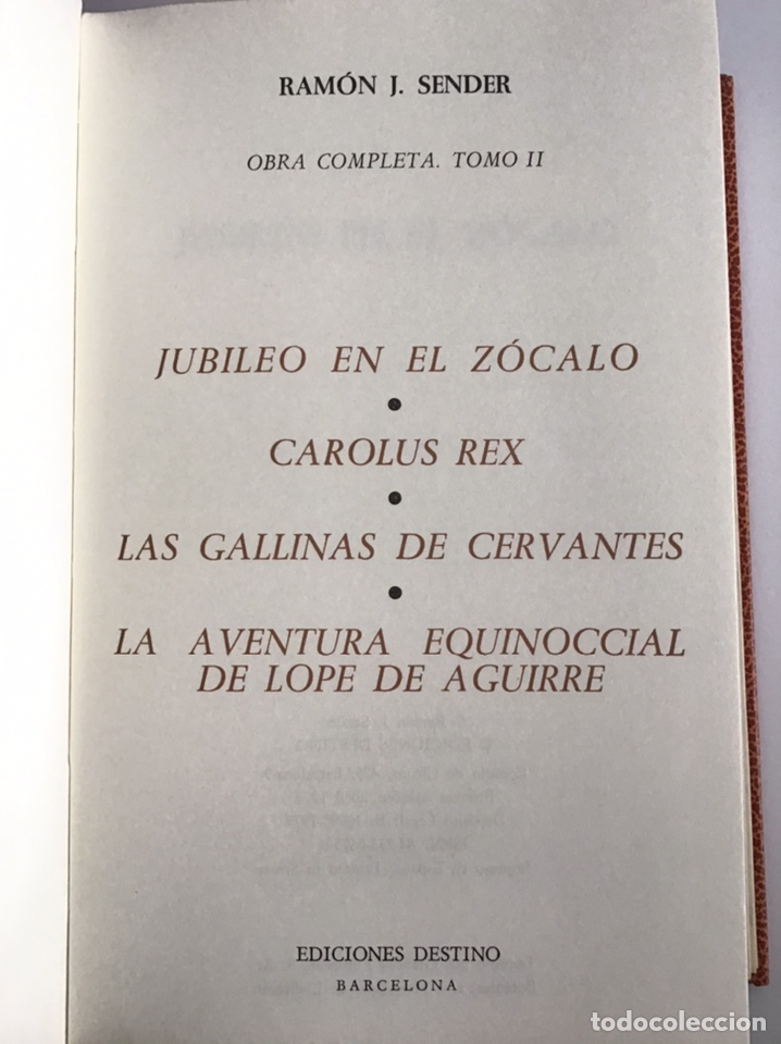 Libros de segunda mano: OBRA COMPLETA / RAM&Oacute;N J. SENDER / DESTINO 1976-1981 - Foto 5