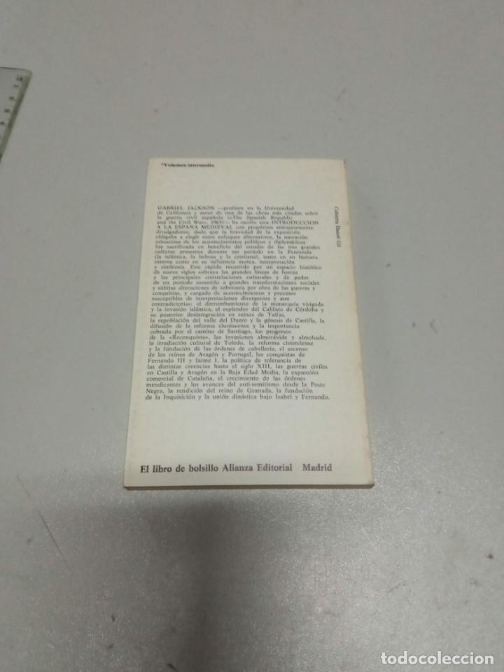 Libros de segunda mano: Introducci&oacute;n a la Espa&ntilde;a medieval - Gabriel Jackson - Alianza Editorial - Foto 2