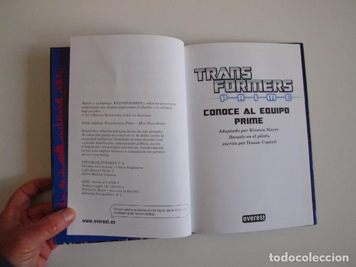 Libros de segunda mano: TRANSFORMERS PRIME - CONOCE AL EQUIPO PRIME - HASBRO - EDITORIAL EVEREST 2014 - Foto 4