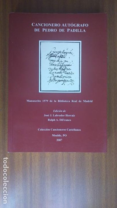 Libros de segunda mano: Cancionero Aut&oacute;grafo de Pedro de Padilla - Foto 1