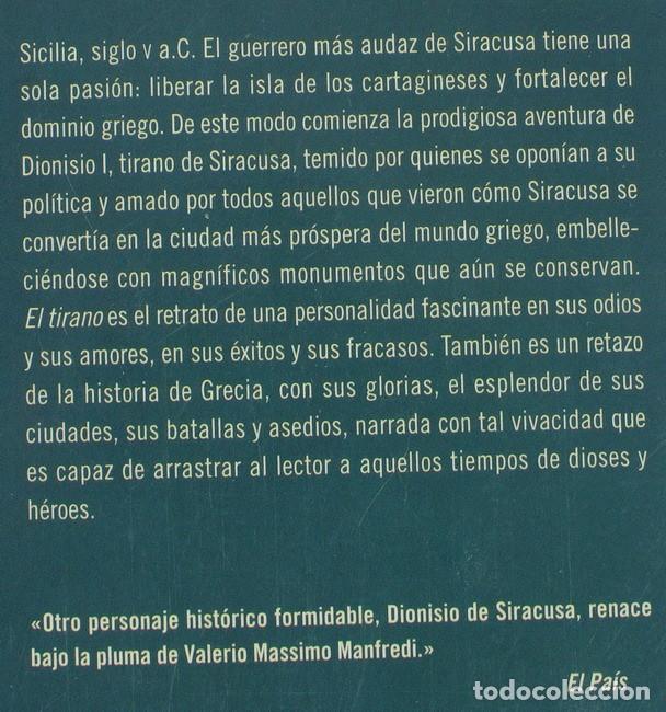 Libros de segunda mano: Libro El Tirano. Valerio Massimo Manfredi. De Bolsillo - Foto 2