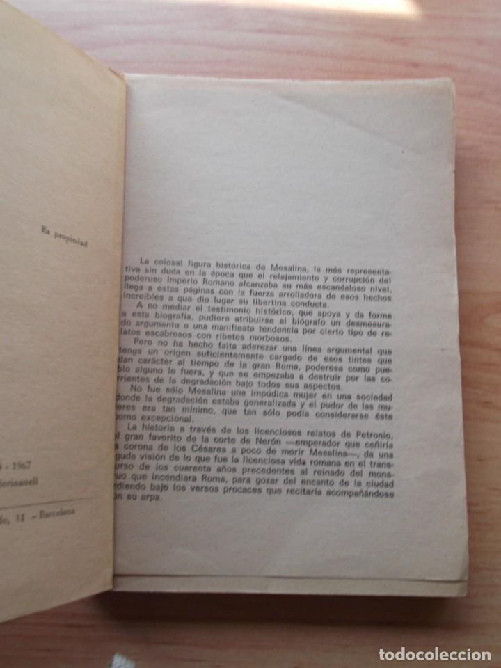 Libros de segunda mano: MESALINA de Hellen H. Maclean. Ed. Rodegar 1967. - Foto 3