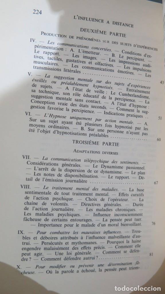 Libros de segunda mano: L&acute;INFLUENCE. LA TRANSMISSION DE LA PENSEE ET LA SUGGESTION MENTALE. JAGOT - Foto 3
