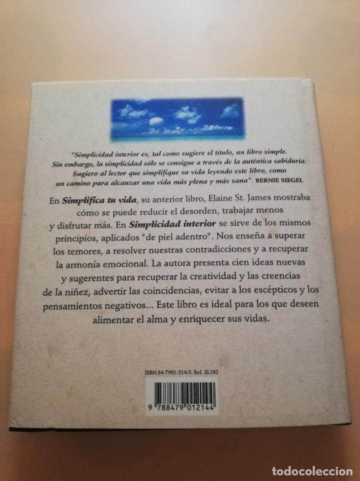 Libros de segunda mano: SIMPLICIDAD INTERIOR. ELANI ST. JAMES. INTEGRAL. 1997. PAG. 239. - Foto 4