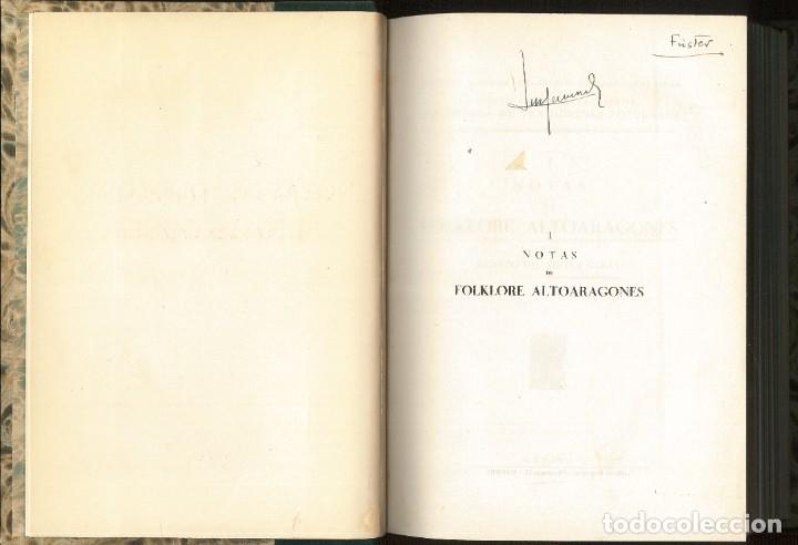 Libros de segunda mano: Notas de folklore altoaragon&eacute;s - ARCO y GARAY, Ricardo - Foto 3